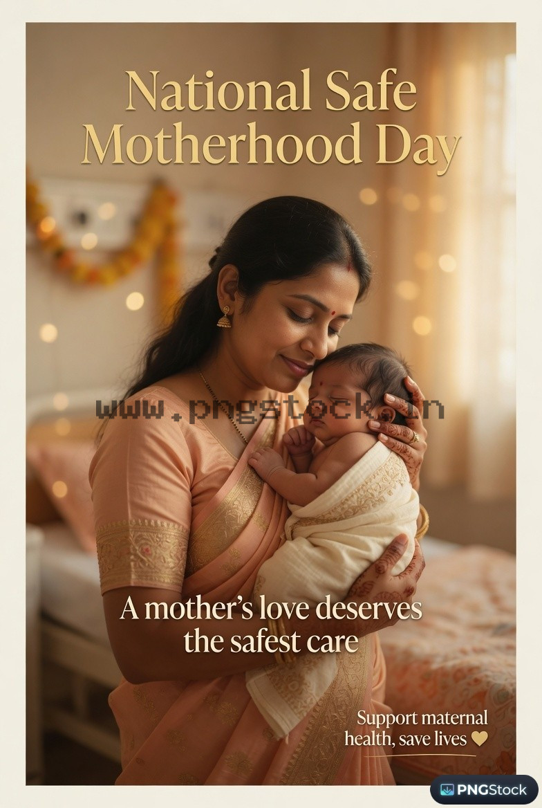 National Safe Motherhood Day India Awareness Social Media Design