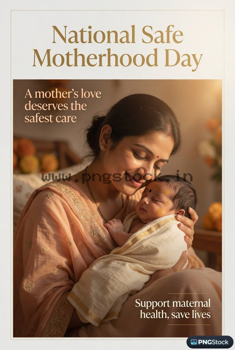 National Safe Motherhood Day India Awareness Social Media Design