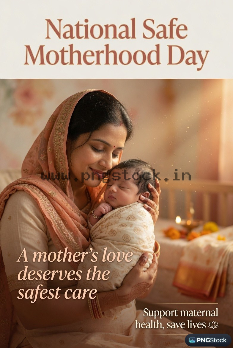 National Safe Motherhood Day India Awareness Social Media Design