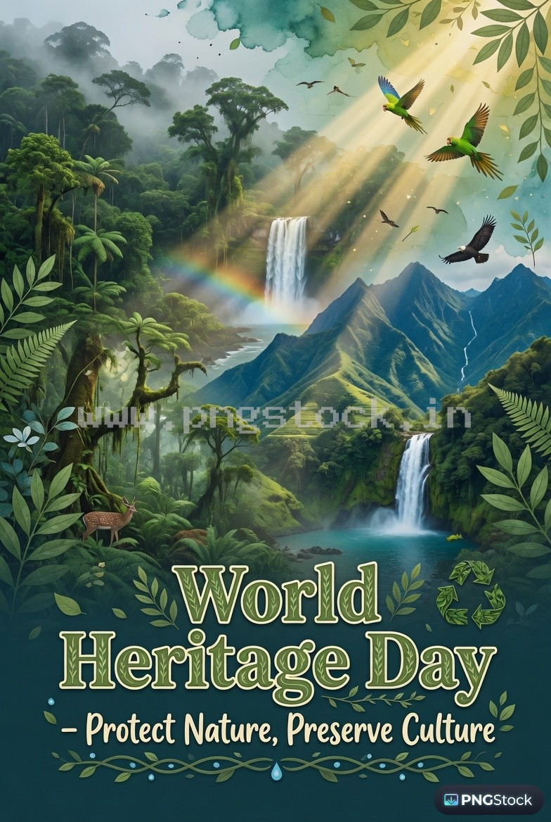 World Heritage Day Social Media Post Template Design for Cultural Awareness Free Download