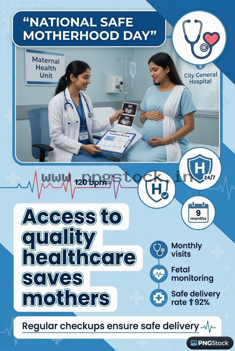 National Safe Motherhood Day India Awareness Social Media Design