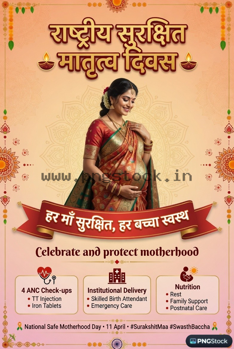 National Safe Motherhood Day India Awareness Social Media Design