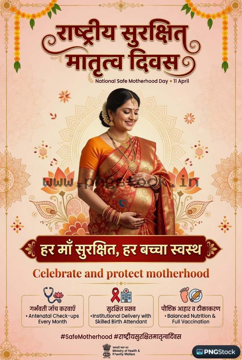 National Safe Motherhood Day India Awareness Social Media Design