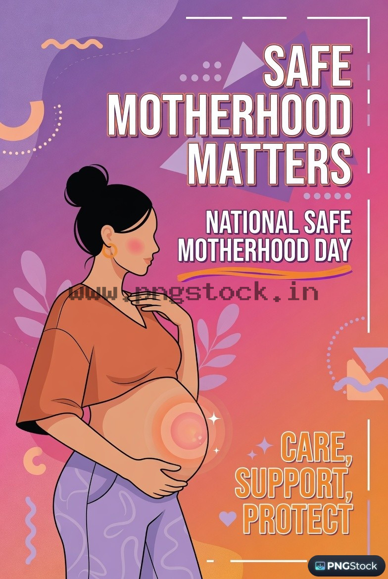 National Safe Motherhood Day India Awareness Social Media Design