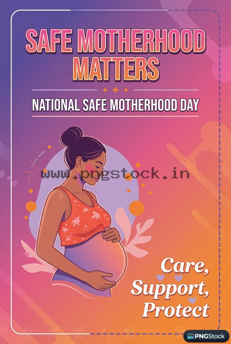 National Safe Motherhood Day India Awareness Social Media Design