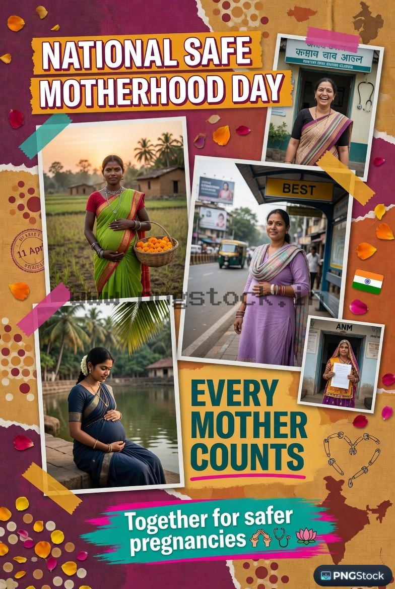 National Safe Motherhood Day India Awareness Social Media Design