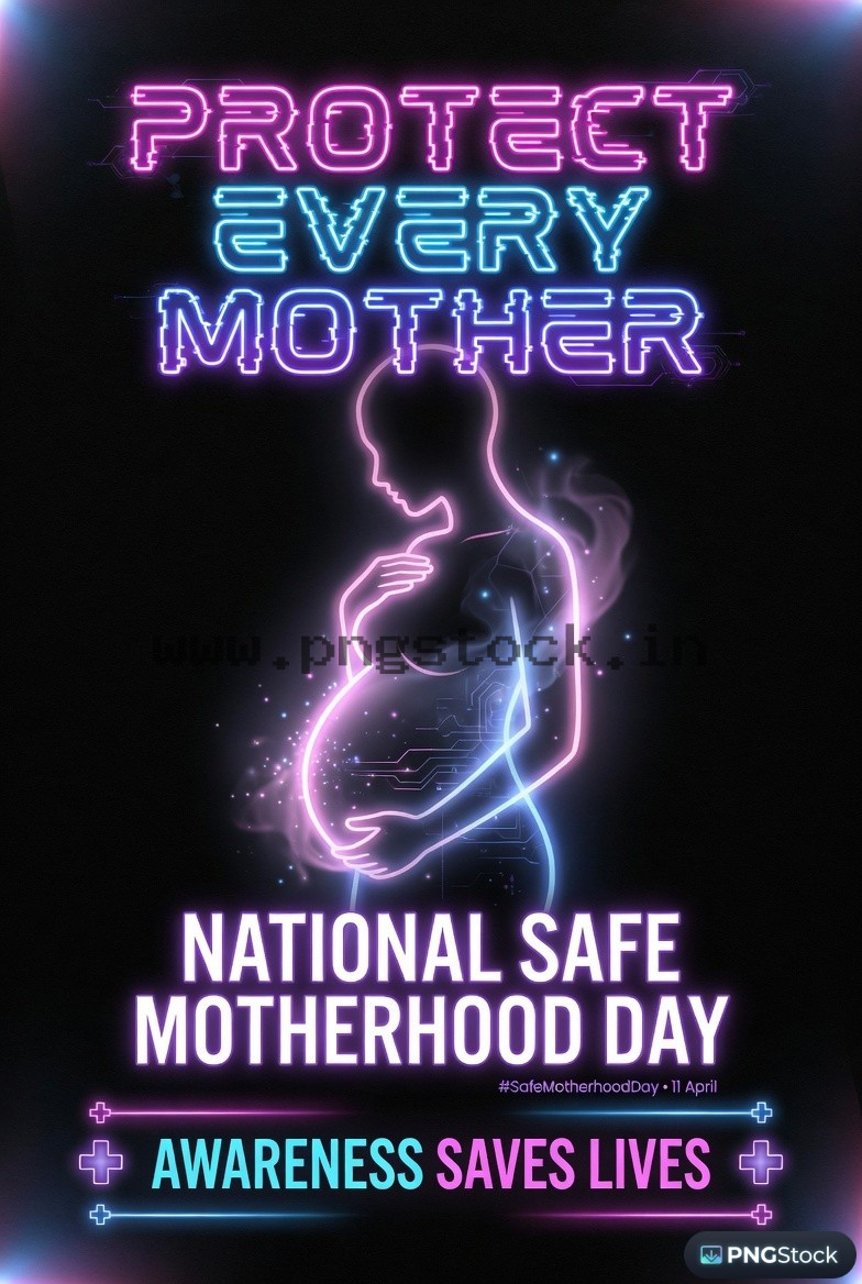 National Safe Motherhood Day India Awareness Social Media Design