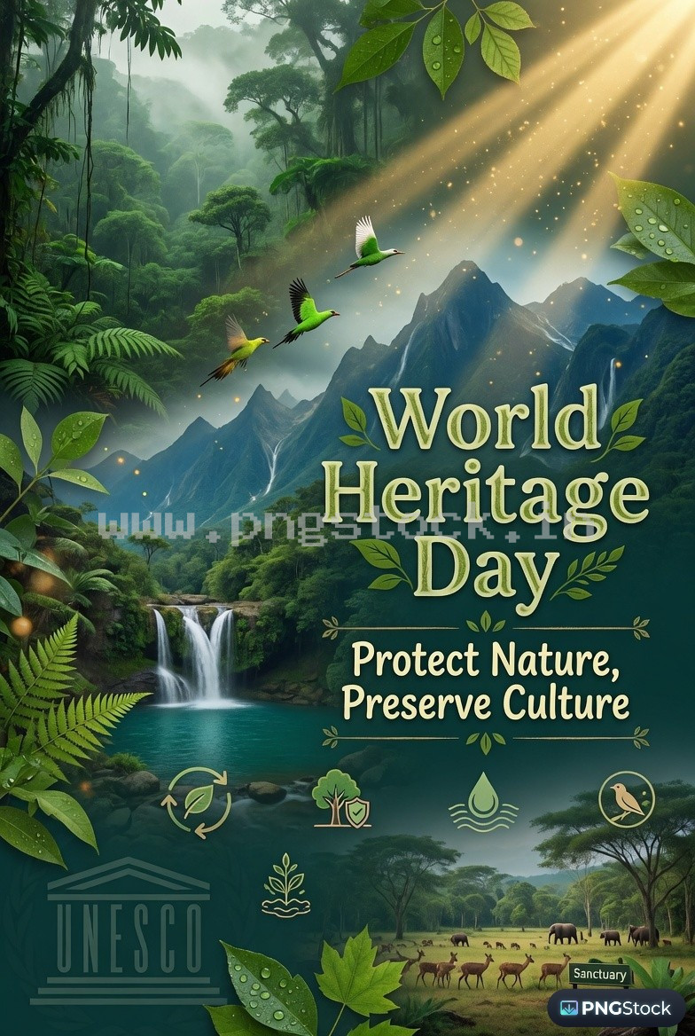 World Heritage Day Social Media Post Template Design for Cultural Awareness Free Download