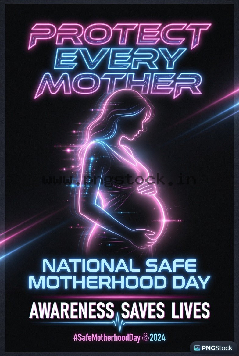 National Safe Motherhood Day India Awareness Social Media Design