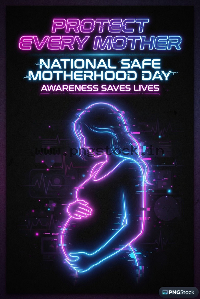 National Safe Motherhood Day India Awareness Social Media Design