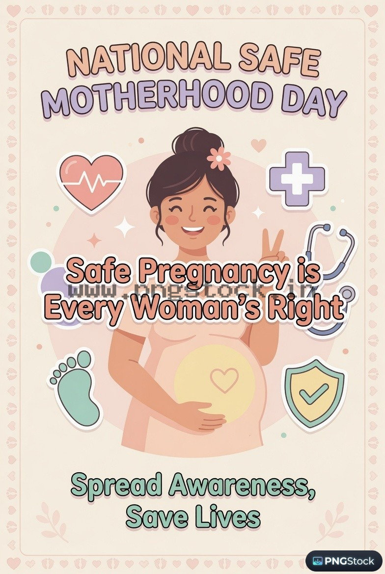 National Safe Motherhood Day India Awareness Social Media Design