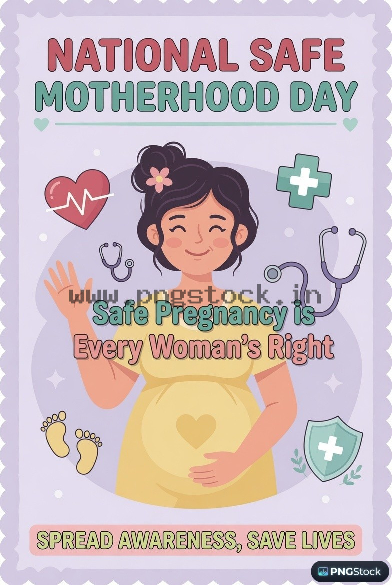 National Safe Motherhood Day India Awareness Social Media Design