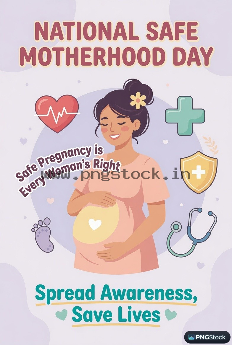 National Safe Motherhood Day India Awareness Social Media Design