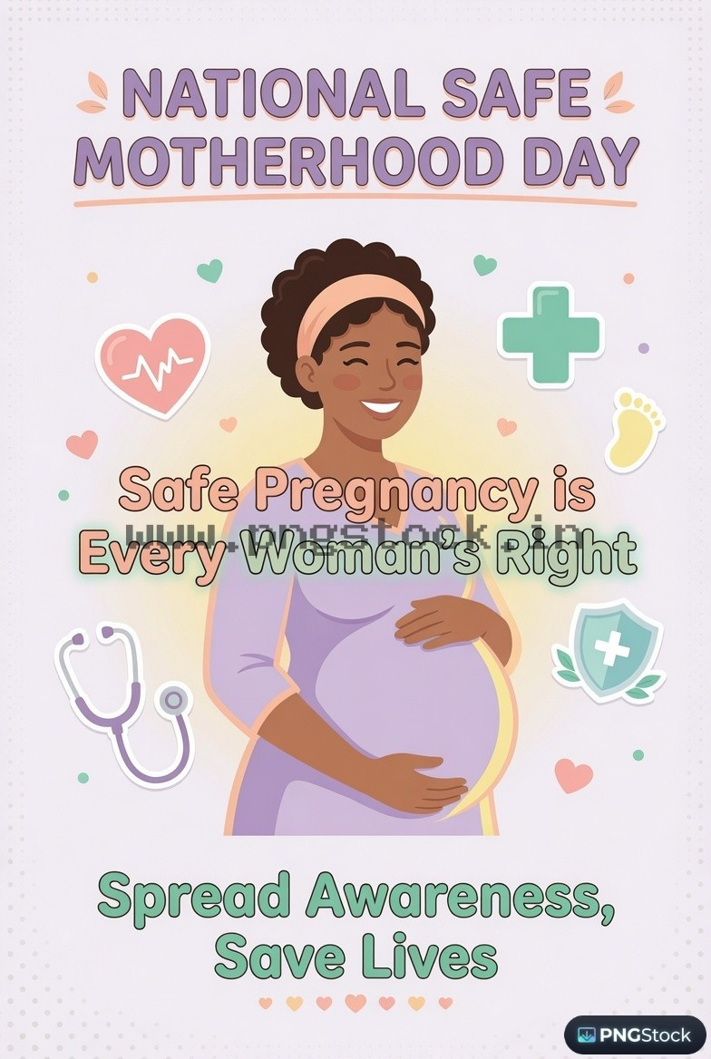 National Safe Motherhood Day India Awareness Social Media Design
