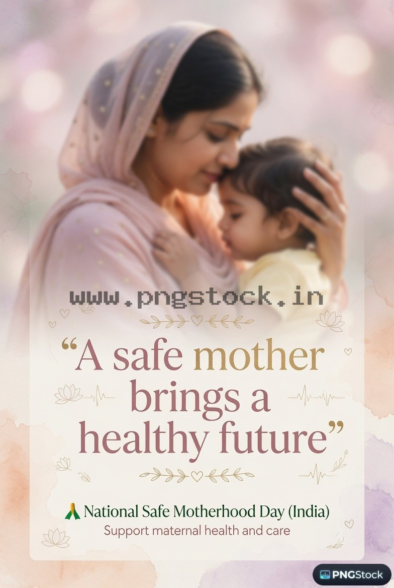 National Safe Motherhood Day India Awareness Social Media Design