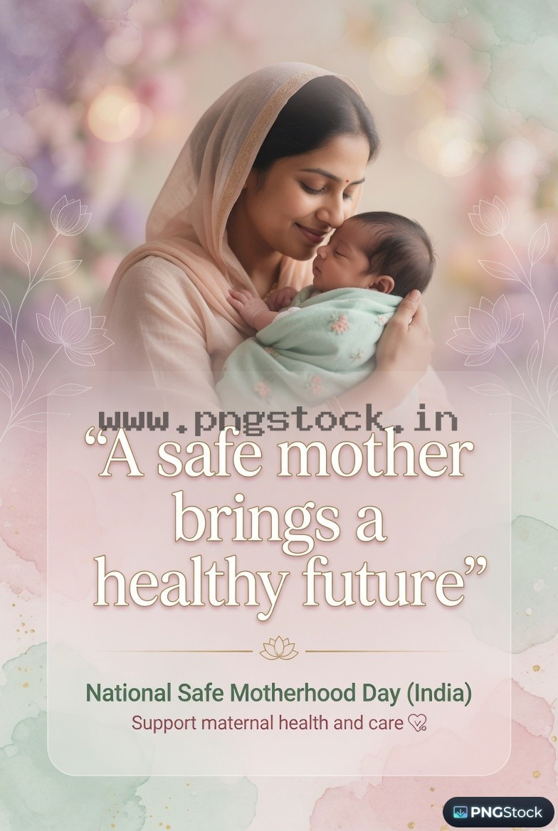 National Safe Motherhood Day India Awareness Social Media Design