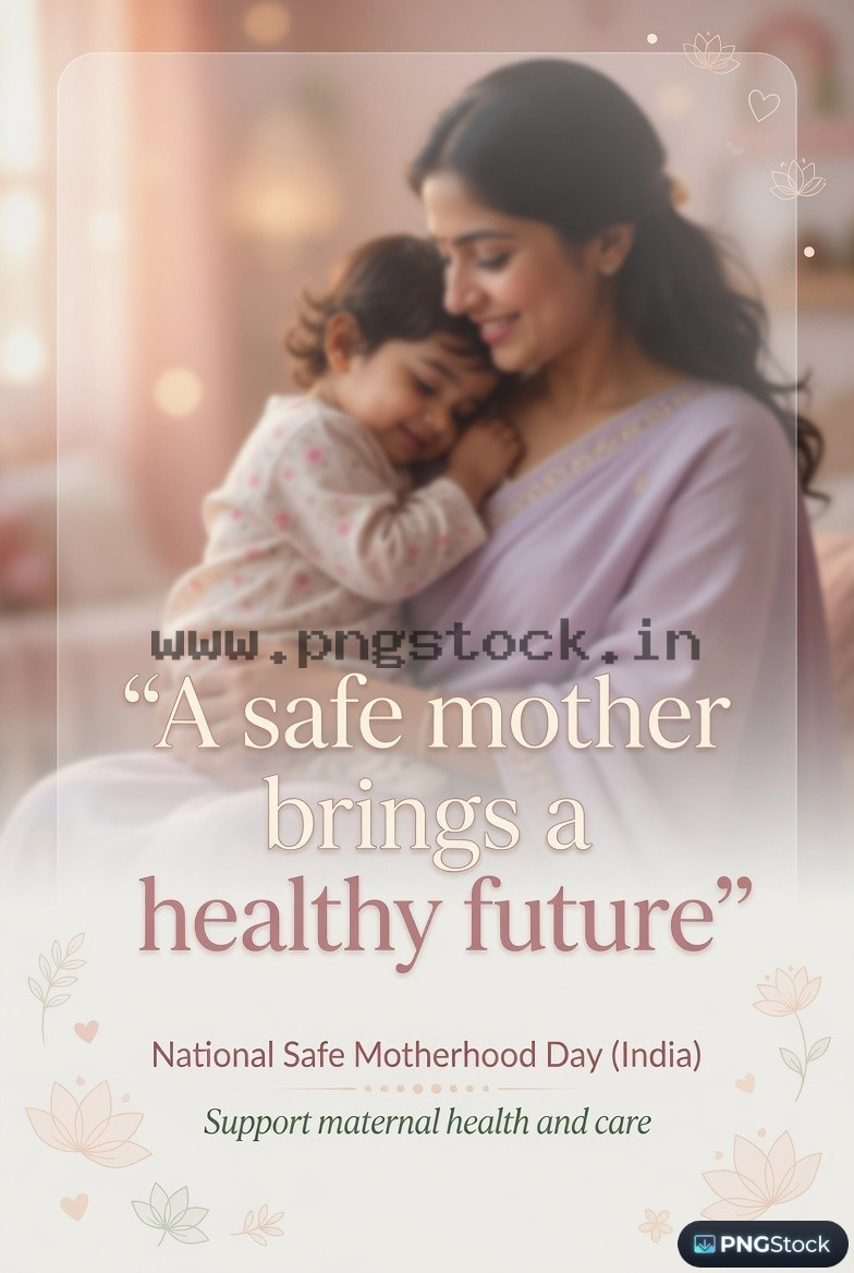 National Safe Motherhood Day India Awareness Social Media Design