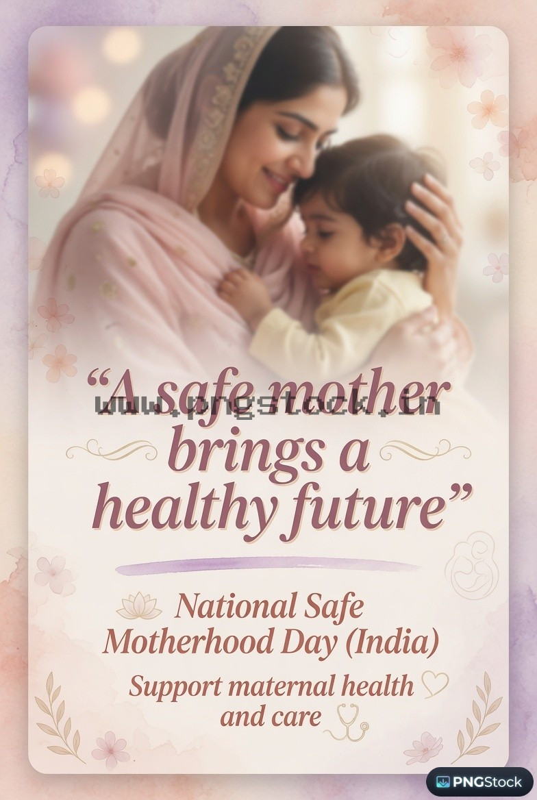 National Safe Motherhood Day India Awareness Social Media Design