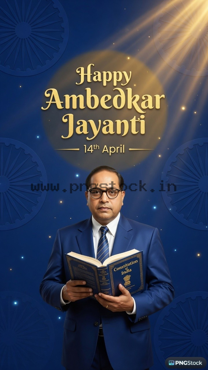 Happy Ambedkar Jayanti Social Media Post with Modern Tribute Design
