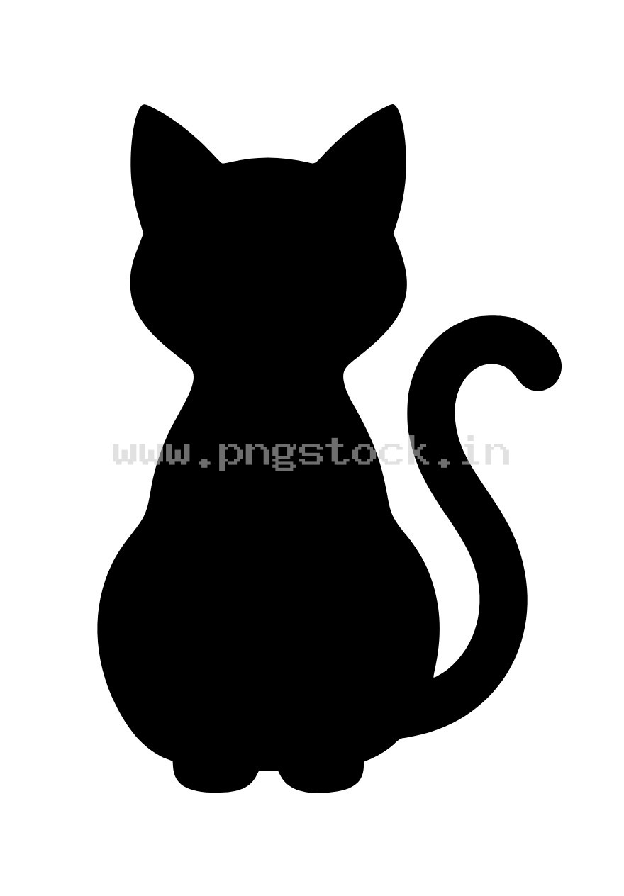 Cat Solid Black Silhouette Vector Minimal Clean Animal Design Art Illustration Style