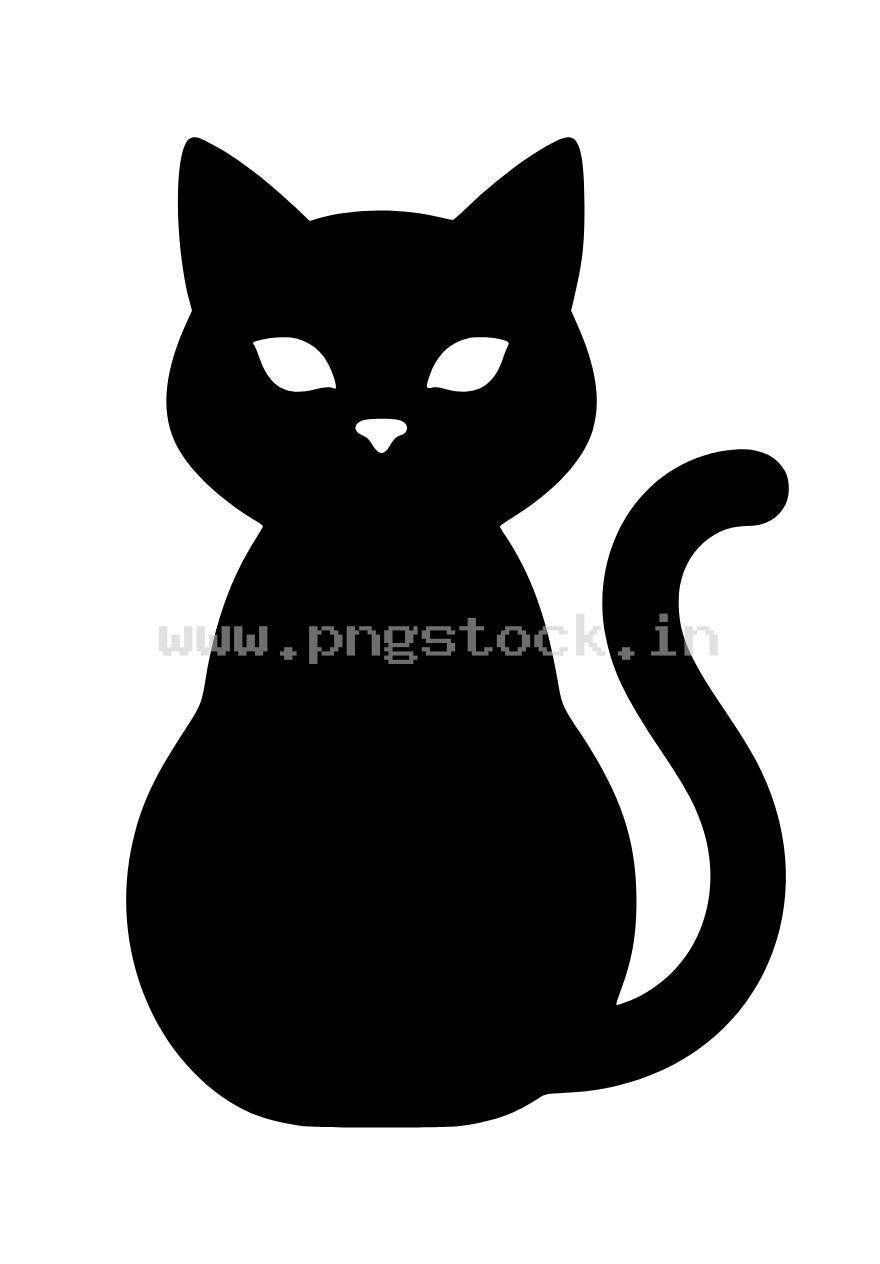 Cat Solid Black Silhouette Vector Minimal Clean Animal Design Art Illustration Style