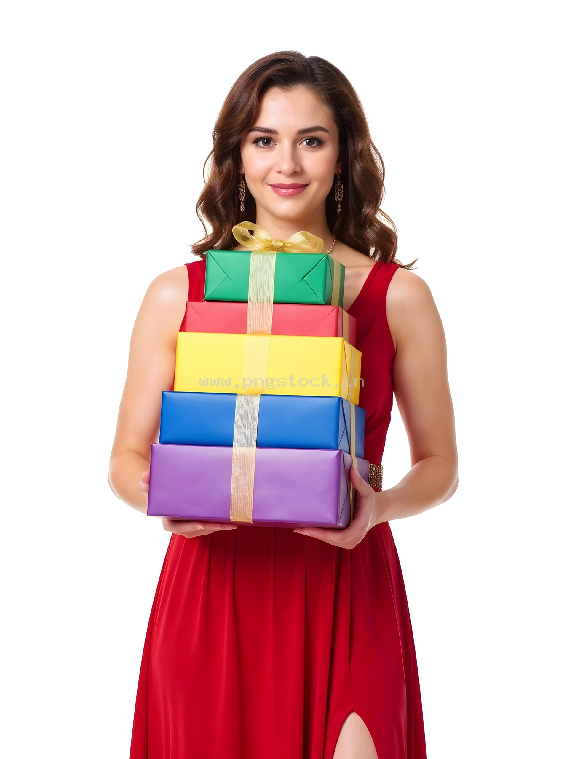 Beautiful Young Woman in Elegant Fancy Dress Showcasing Latest Fashion Style