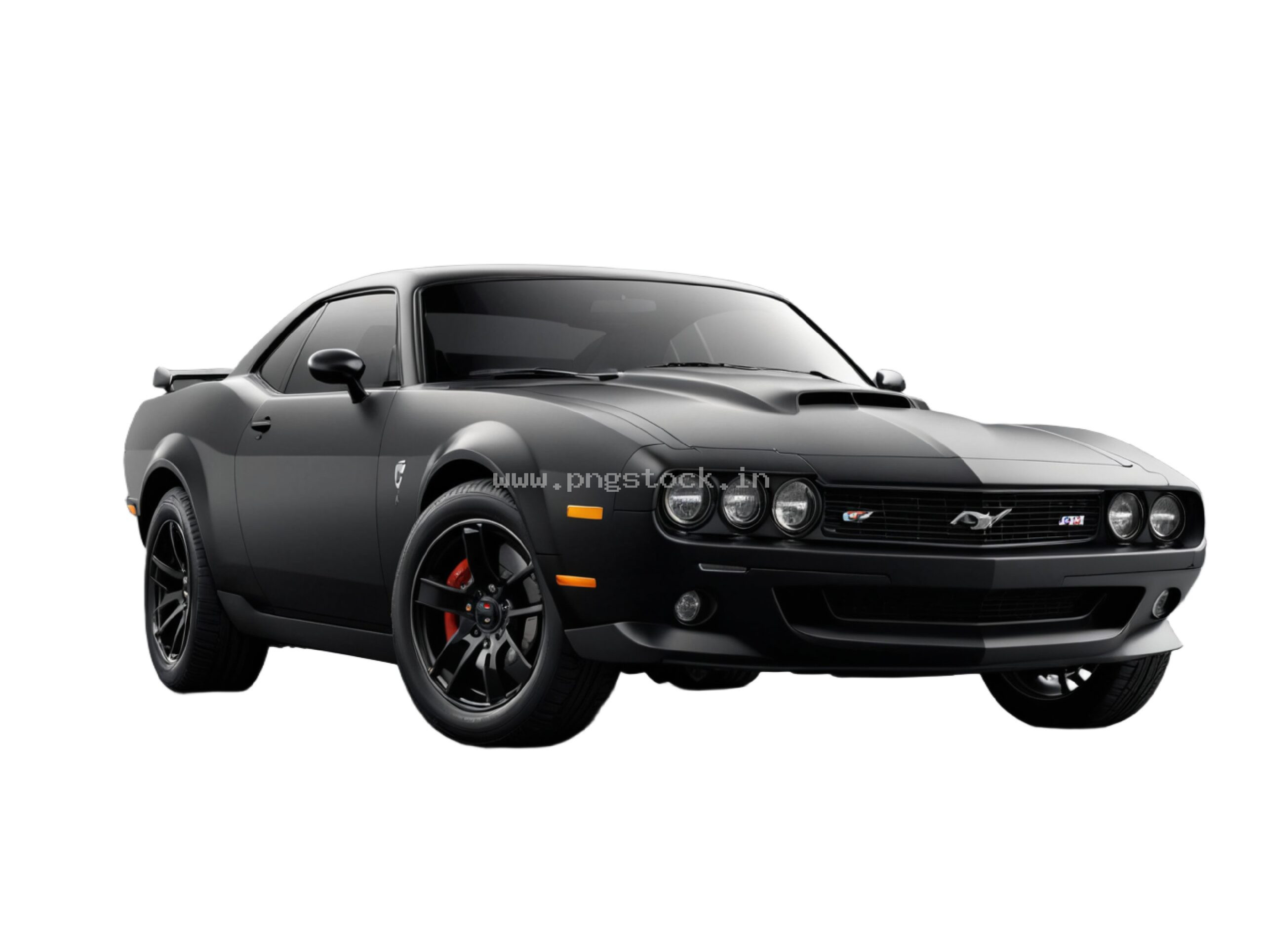 Luxury Black Supercar Isolated on White Background with Sleek Modern Design