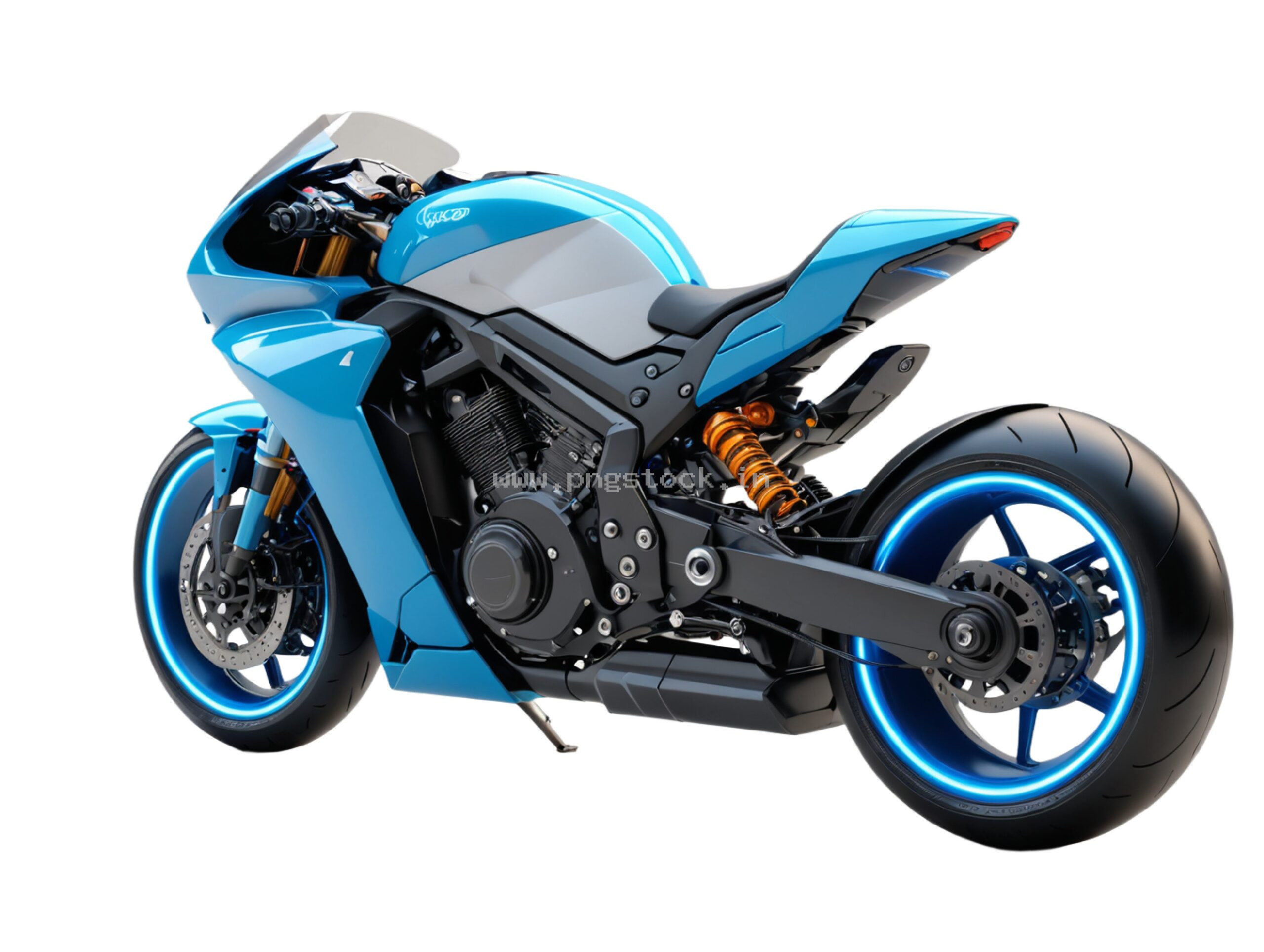 Beautiful Superbike Isolated on White Background with Premium Sports Design