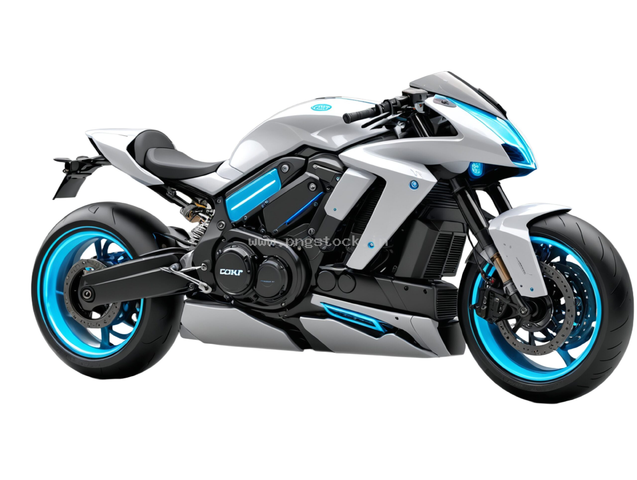 Beautiful Superbike Isolated on White Background with Premium Sports Design