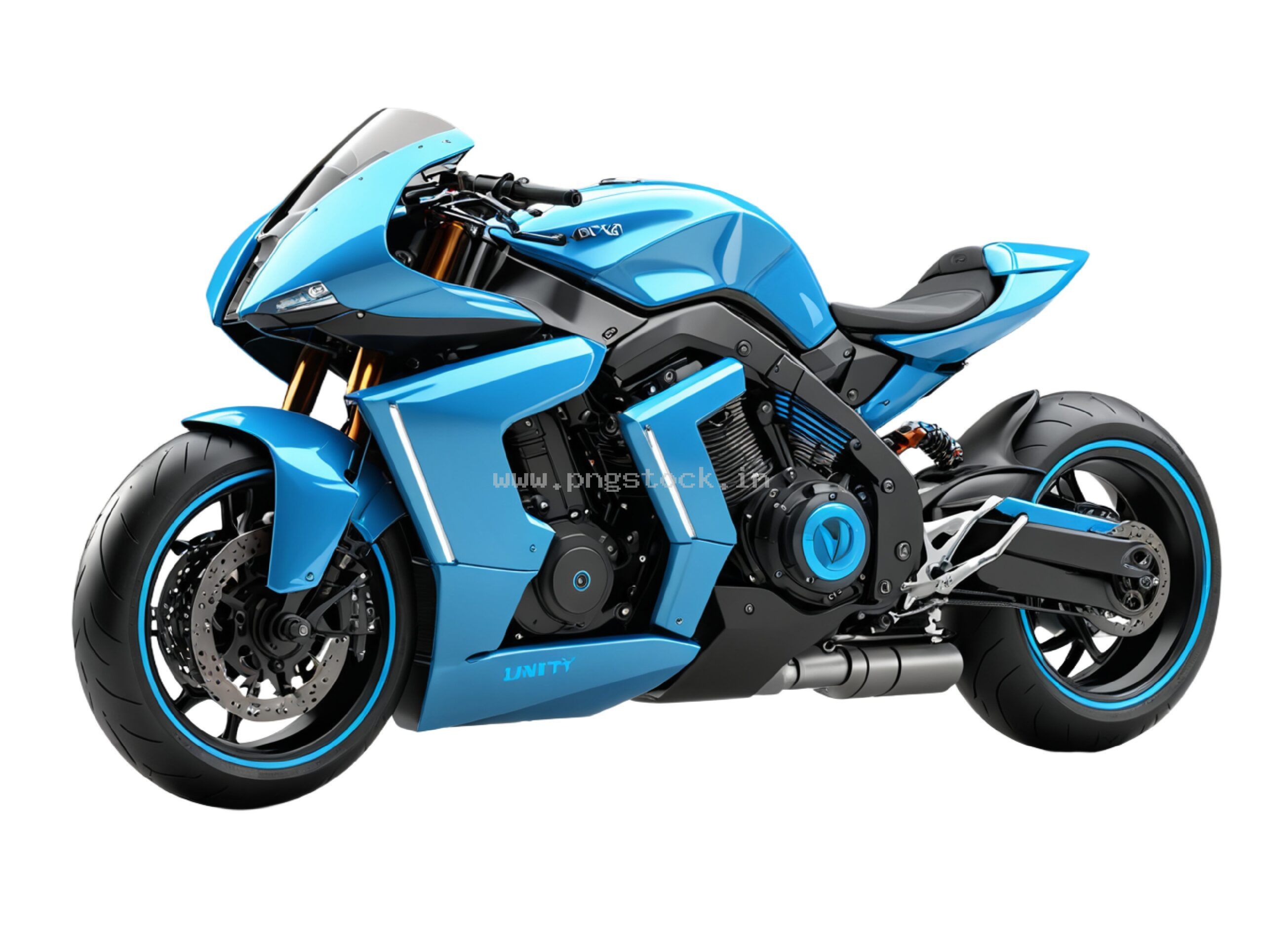 Beautiful Superbike Isolated on White Background with Premium Sports Design