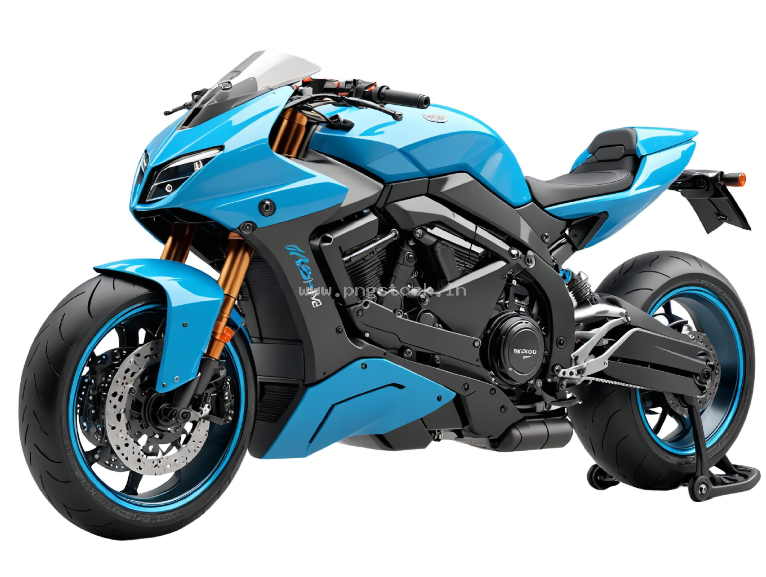 Beautiful Superbike Isolated on White Background with Premium Sports Design