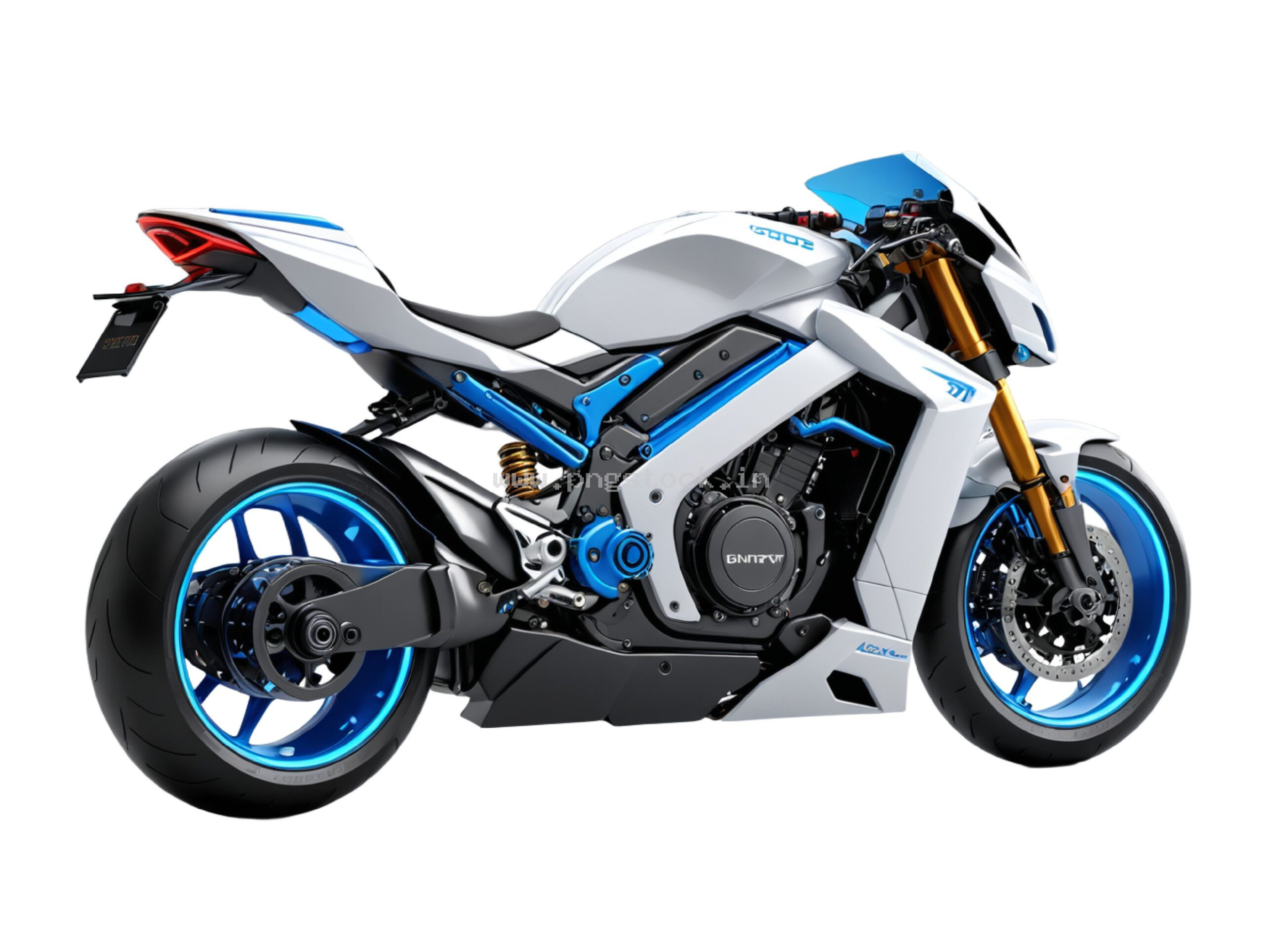Beautiful Superbike Isolated on White Background with Premium Sports Design