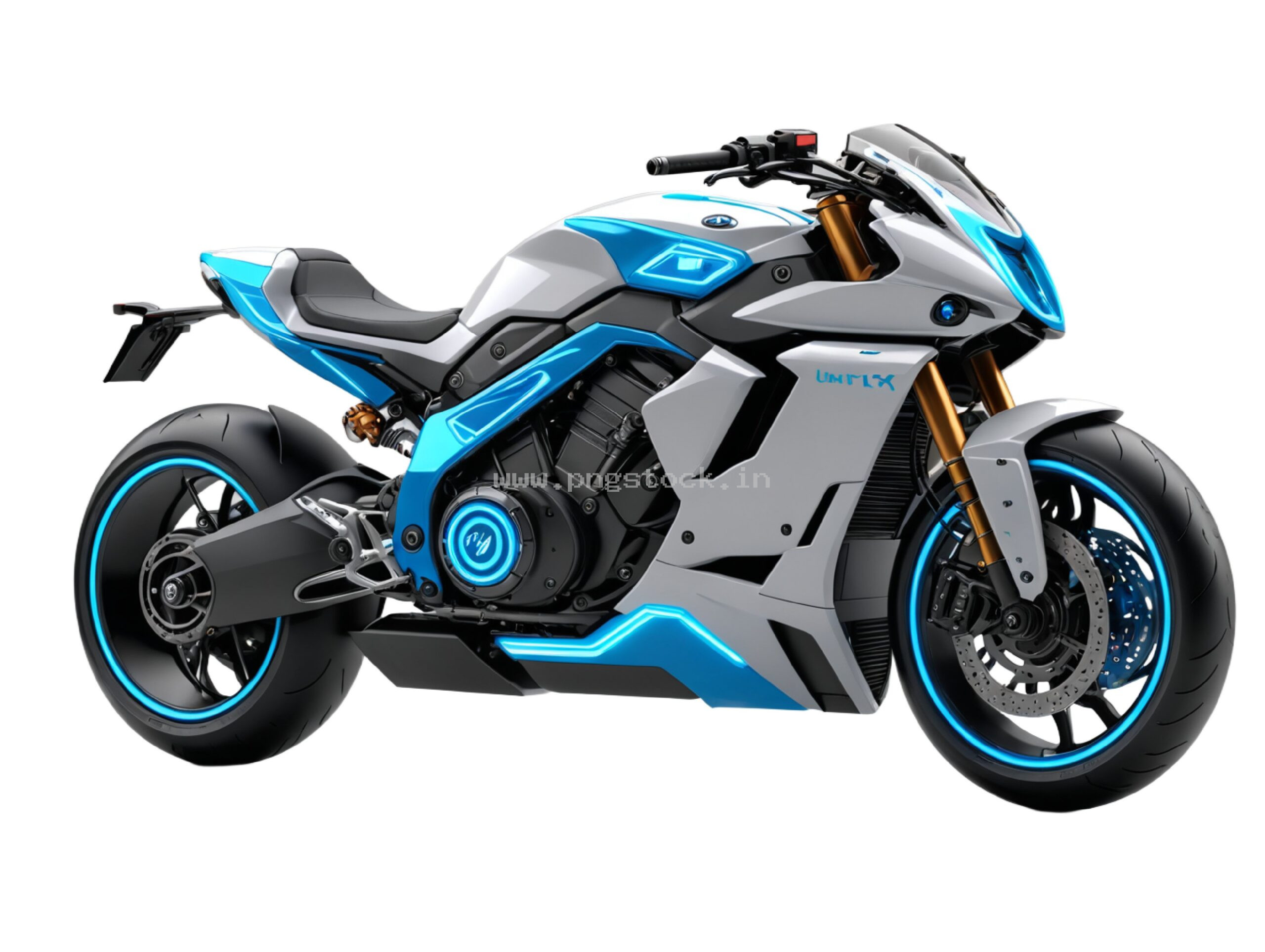 Beautiful Superbike Isolated on White Background with Premium Sports Design