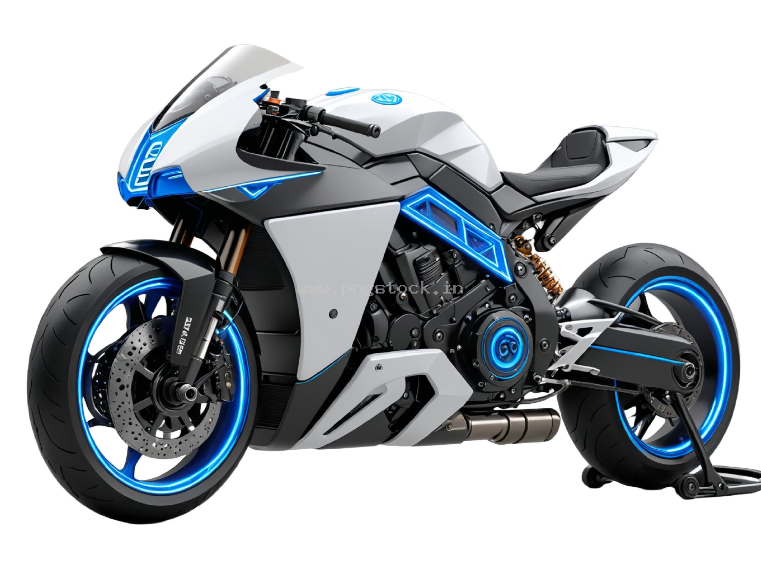 Beautiful Superbike Isolated on White Background with Premium Sports Design
