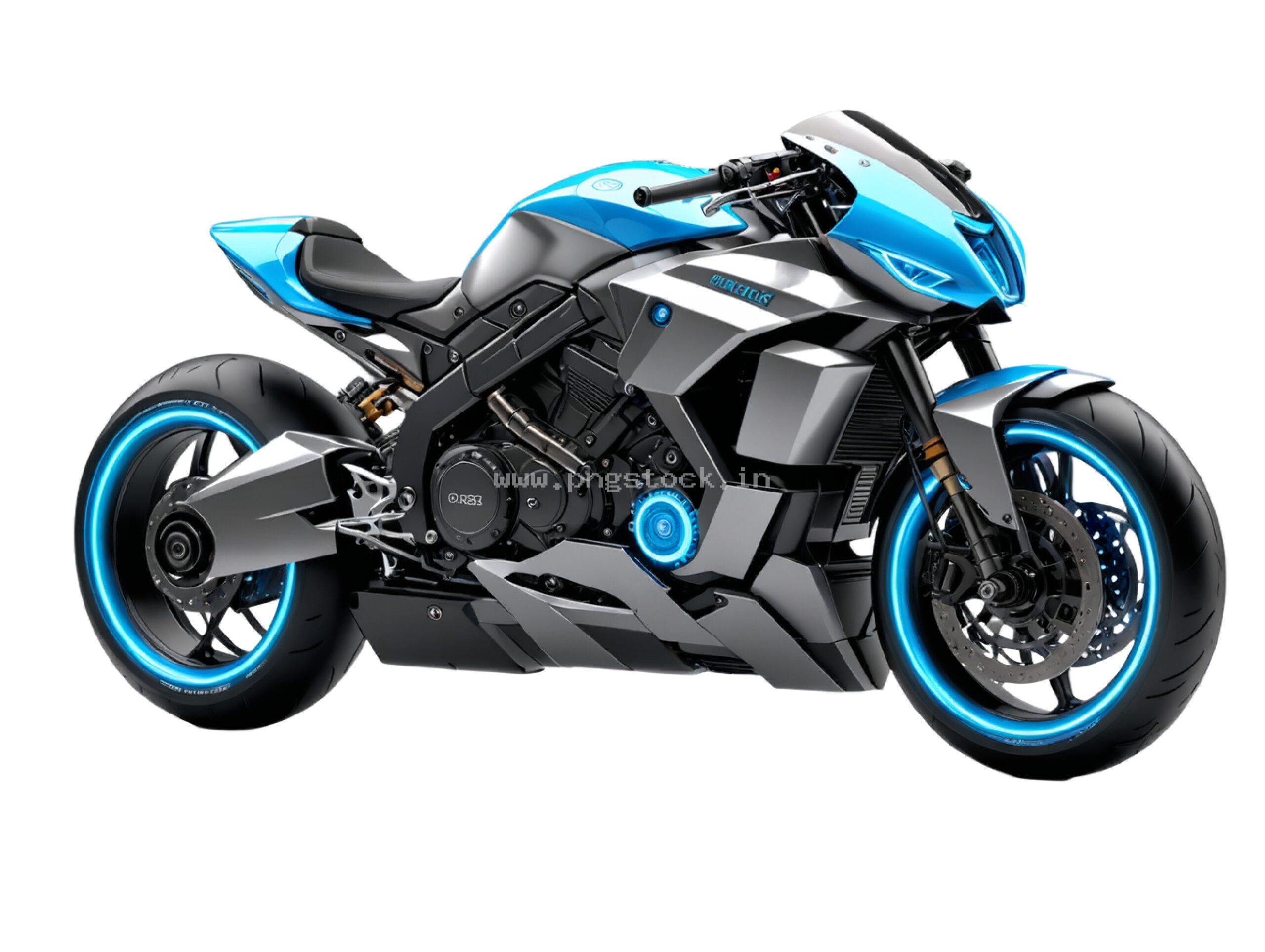 Beautiful Superbike Isolated on White Background with Premium Sports Design