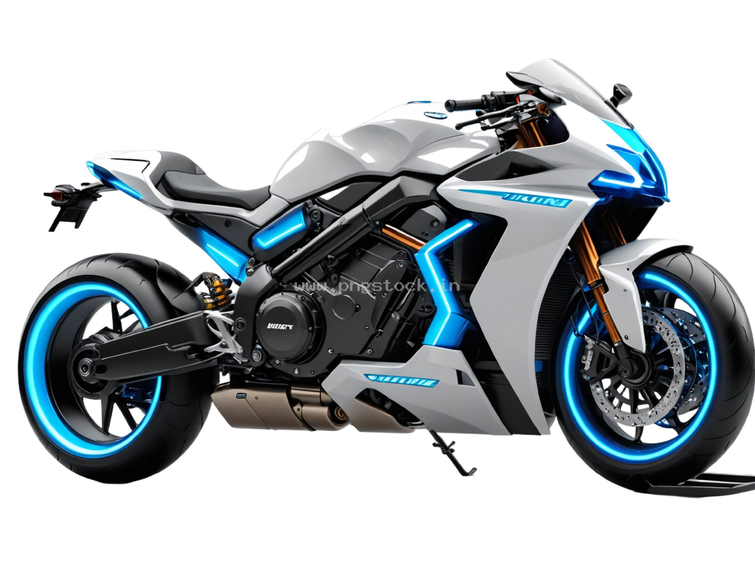 Beautiful Superbike Isolated on White Background with Premium Sports Design